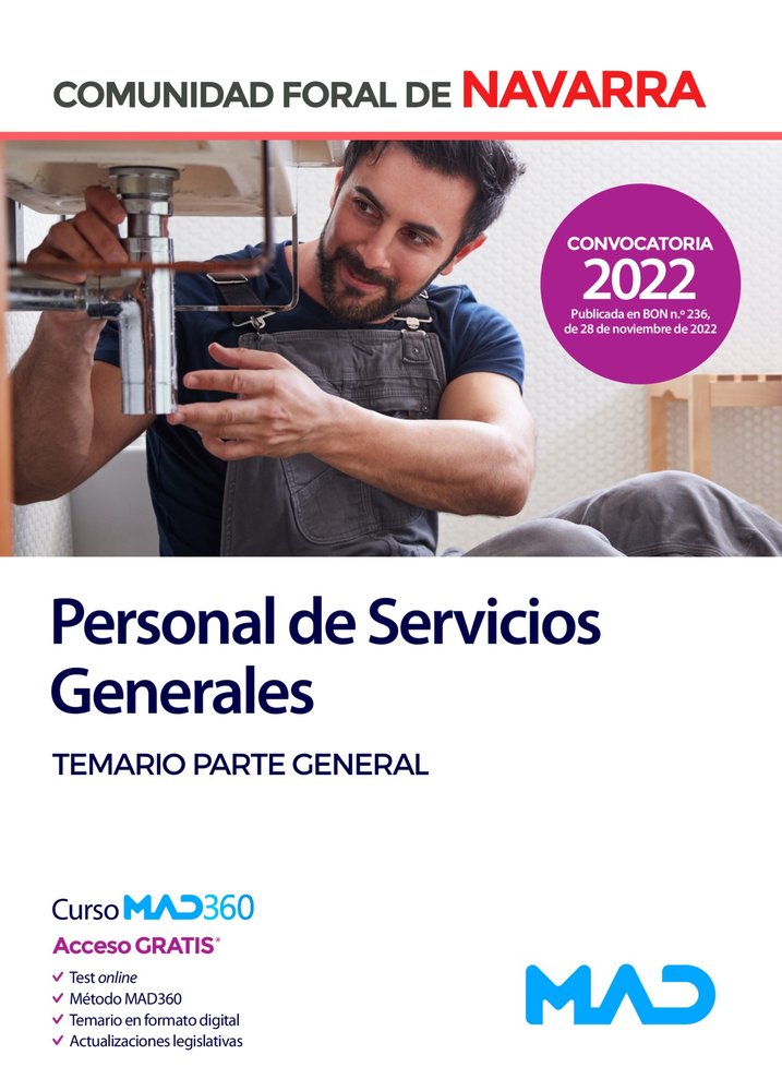 PERSONAL SERV GRALES COM FORAL NAVARRA TEMARIO GENERAL | portada del libro