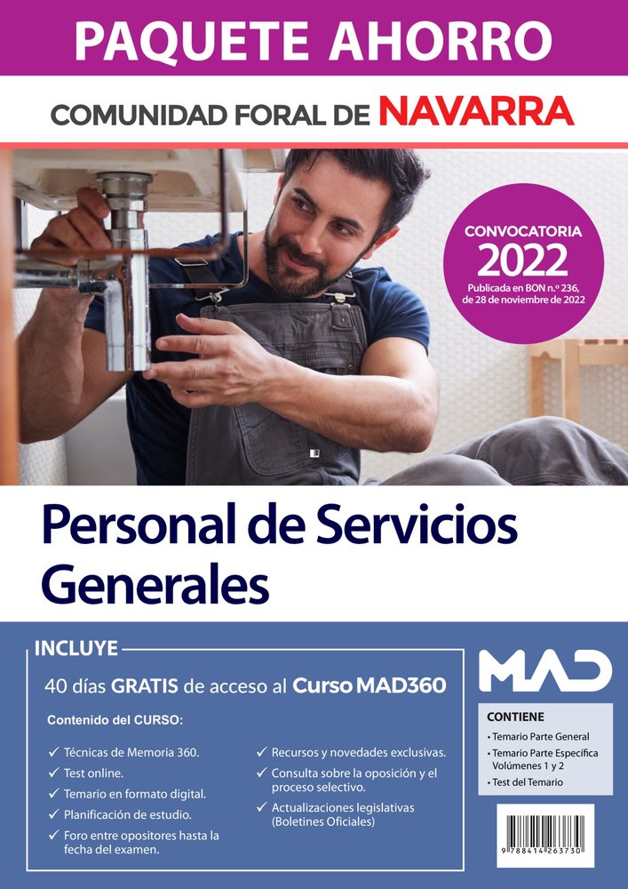 Paquete Ahorro Personal de Servicios Generales Comunidad Foral de Navarra. Ahorra 20? (incluye en pa, de 7 EDITORES#VEGA ALVA