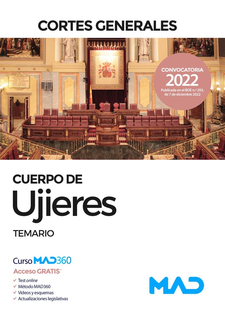 Cuerpo de Ujieres de las Cortes Generales. Temario, de GARCIA FERNANDEZ | portada del libro