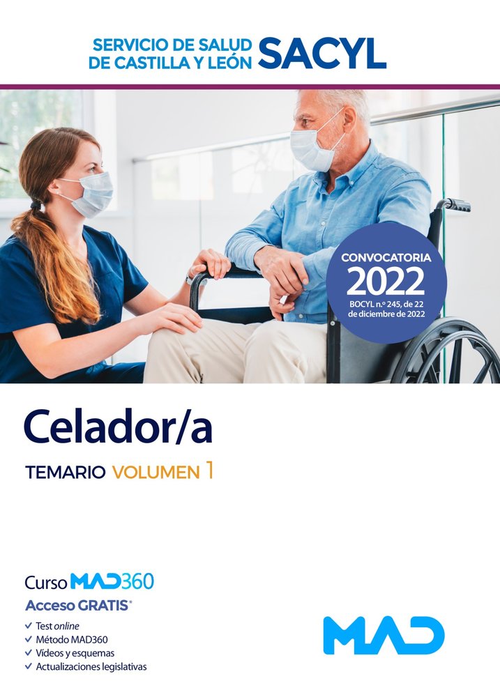 CELADOR CASTILLA Y LEON TEMARIO VOL 1 SACYL 2023 | portada del libro
