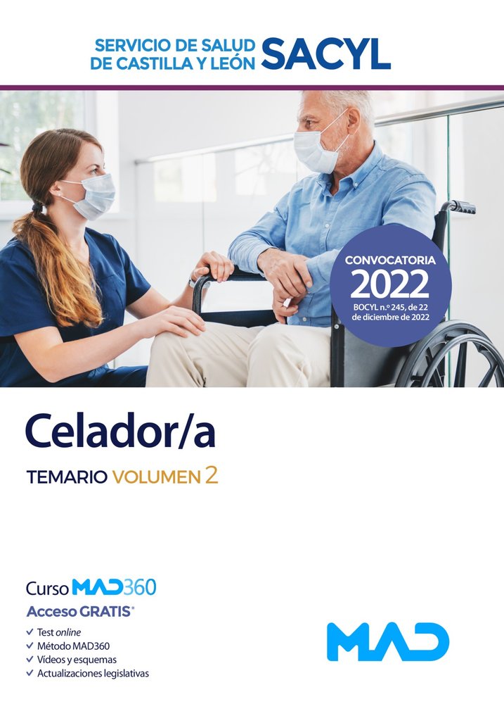 CELADOR CASTILLA Y LEON TEMARIO VOL 2 SACYL 2023 | portada del libro