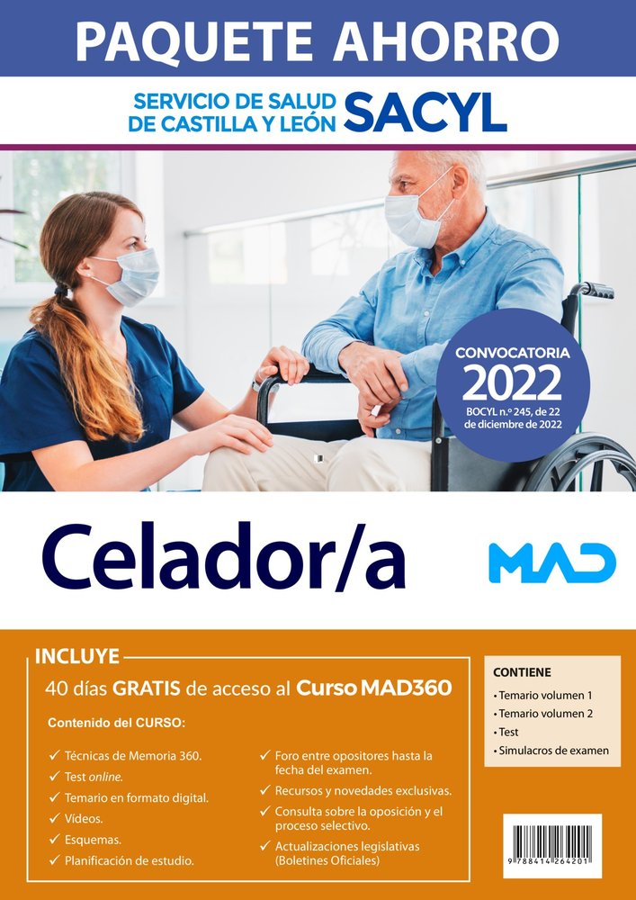 PAQUETE AHORRO CELADOR/A SERVICIO SALUD CASTILLA Y LEON SAC, de AA.VV. | portada del libro