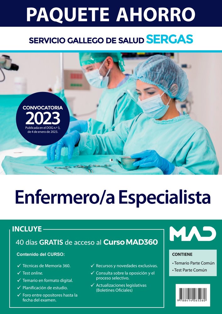 PAQUETE AHORRO ENFERMERO ESPECIALISTA SERVICIO GALLEGO | portada del libro