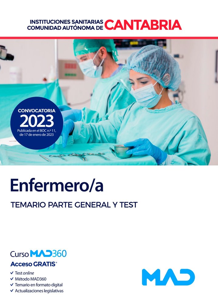ENFERMERO/A TEMARIO PARTE GENERAL Y TEST | portada del libro
