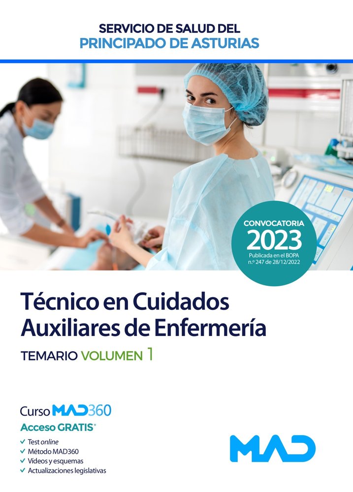 TECNICO/A CUIDADO AUXILIAR ENFERMERIA TEMARIO VOLUMEN 1 | portada del libro
