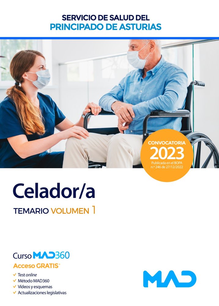 Celador del servicio de salud del Principado de Asturias. Volumen 1 | portada del libro