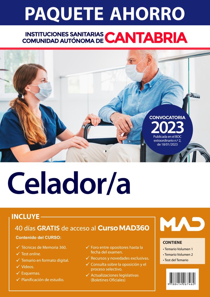 Paquete Ahorro Celador/a Instituciones Sanitarias Cantabria, de ANDRADES ROMERO | portada del libro