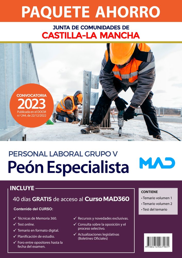 PAQUETE AHORRO PEON ESPECIALISTA GRUPO V PERSONAL LABORAL, de VEGA ALVAREZ | portada del libro