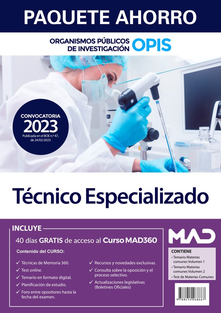 PAQUETE AHORRO TECNICO ESPECIALIZADO DE LOS ORGANISMOS PUBLI, de GARCIA FERNANDEZ | portada del libro