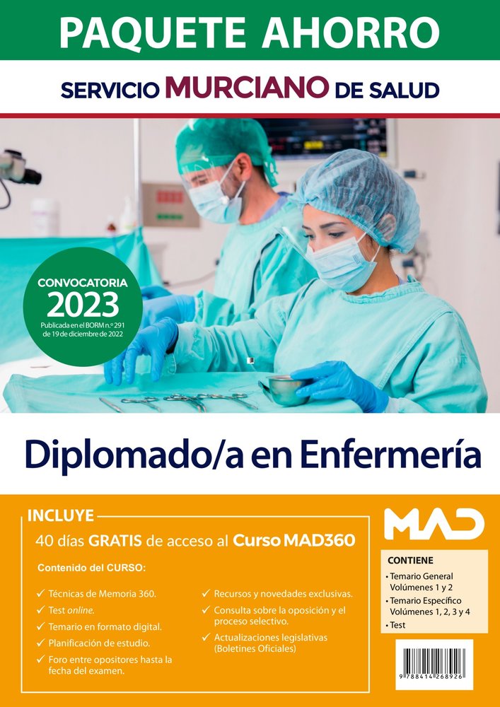 PAQUETE AHORRO DIPLOMADO ENFERMERIA SERVICIO MURCIANO, de CLAVIJO GAMERO | portada del libro