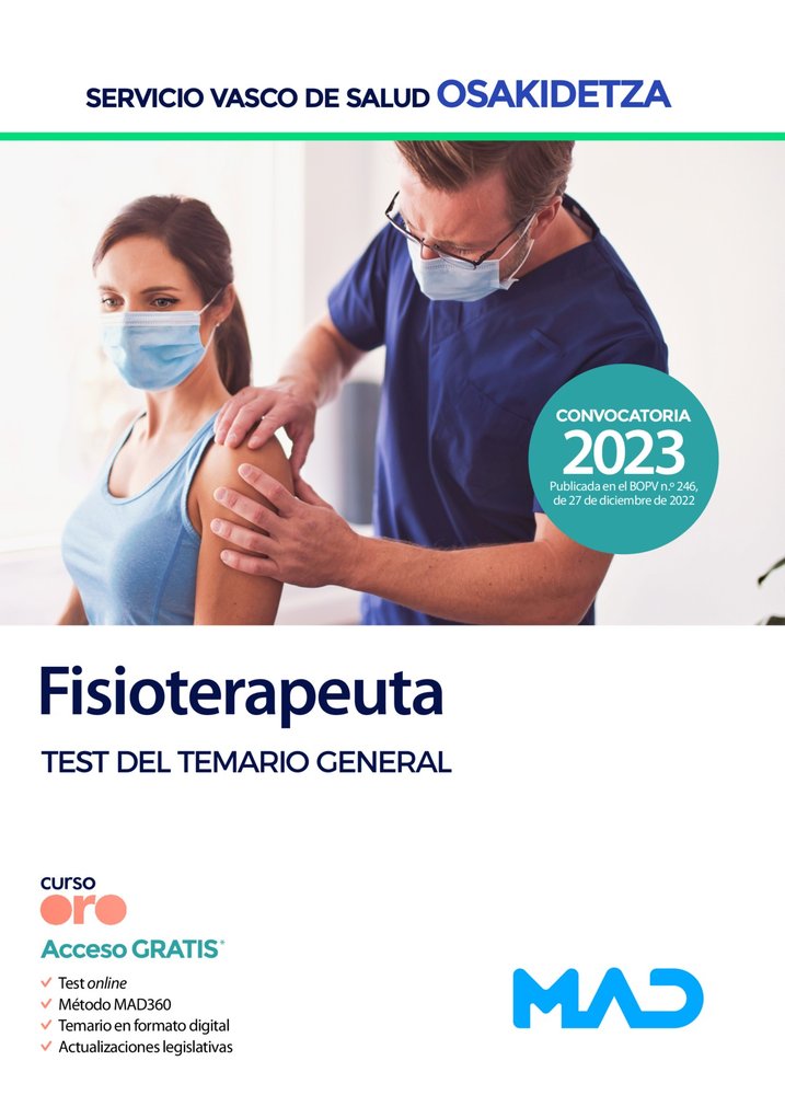 Fisioterapeuta de Osakidetza-Servicio Vasco de Salud. Test General, de GONZALEZ RABANAL | portada del libro