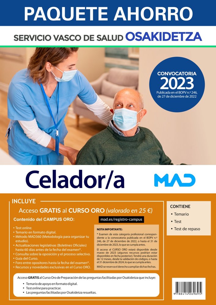 Paquete Ahorro Celador/a Osakidetza-Servicio Vasco de Salud, de 7 EDITORES#GIL RAMOS | portada del libro