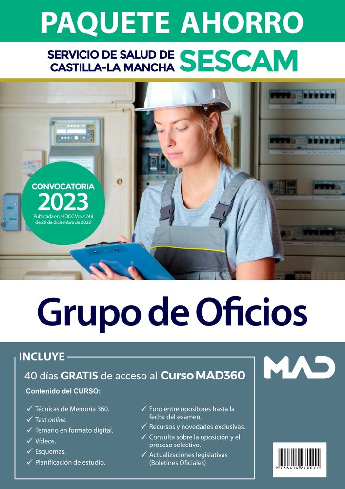 Compra anticipada Paquete Ahorro Grupo de Oficios Servicio de Salud de Castilla-La Mancha (SESCAM)., de GOMEZ MARTINEZ | port