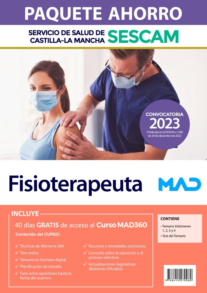 Paquete Ahorro Fisioterapeuta Servicio de Salud de Castilla-La Mancha (SESCAM)., de GIL RAMOS | portada del libro