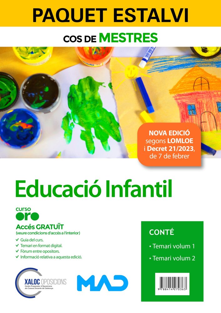 PAQUET ESTALVI COS DE MESTRES EDUCACIO INFANTIL, de ZANON ESTUDIOS UNIVERSITARIOS SUP. | portada del libro