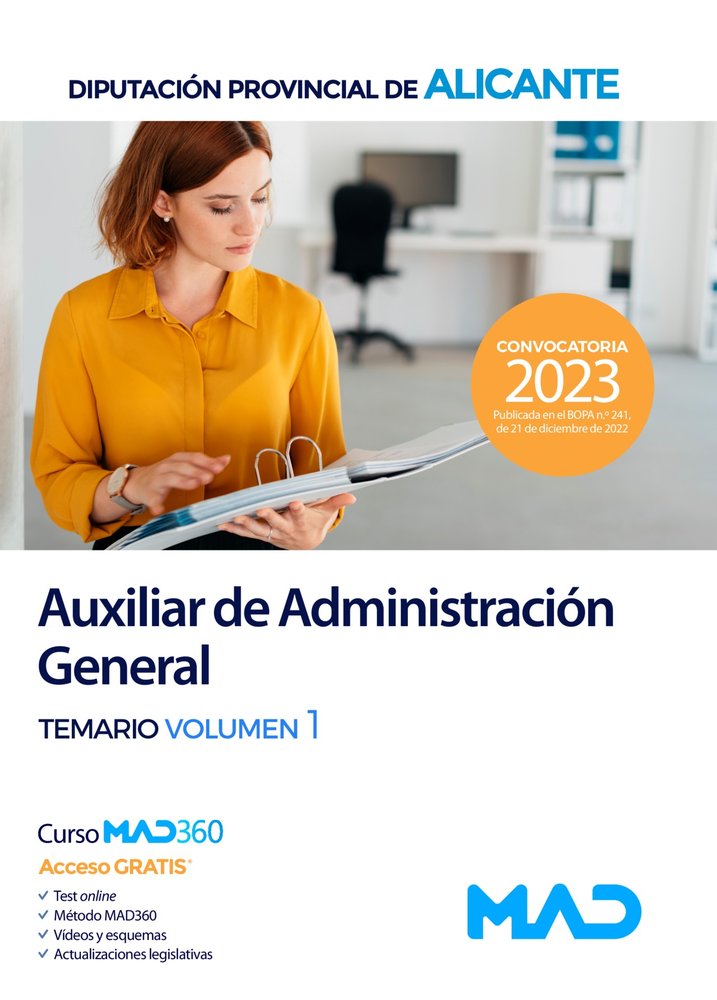 AUXILIAR ADMINISTRACION GENERAL DIPUTACION PROVINCI, de 7 EDITORES#ROJO ARNAU | portada del libro