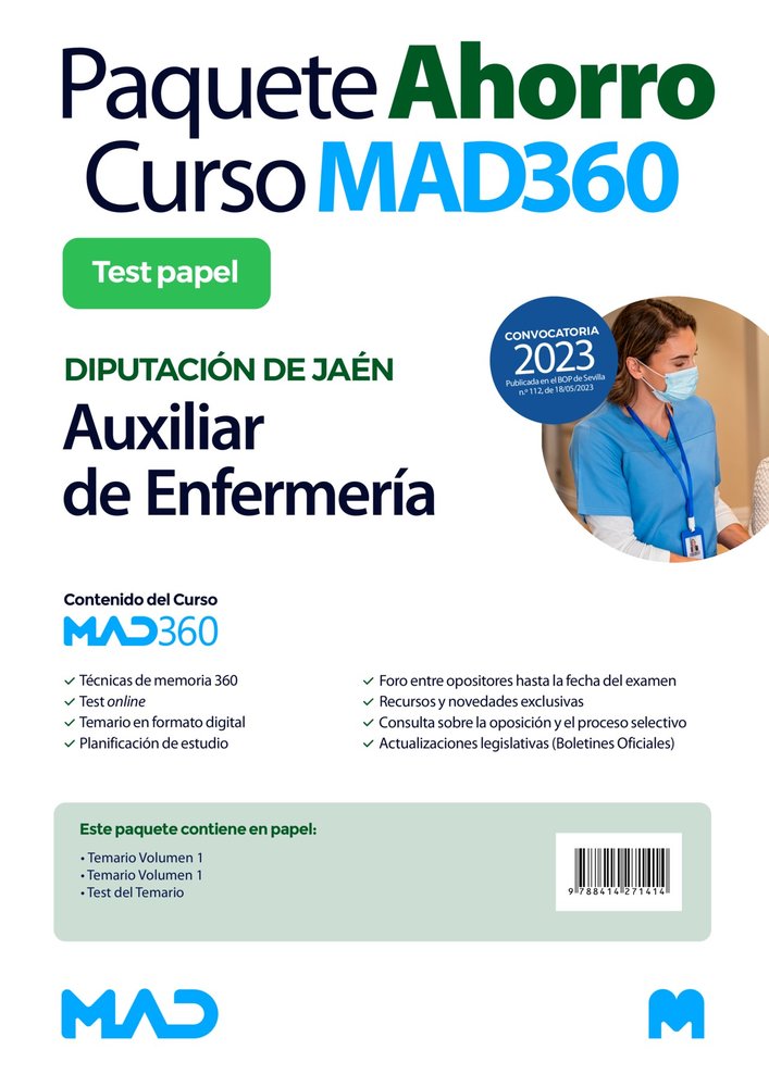 COMPRA ANTICIPADA PAQUETE AHORRO CURSO MAD360 + TEST PAPEL Y, de MARTINEZ DEL FRESNO | portada del libro
