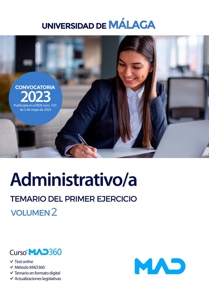ADMINISTRATIVO/A DE LA UNIVERSIDAD DE MALAGA. TEMARIO DEL PR, de 7 EDITORES#CALVO PRIETO | portada del libro