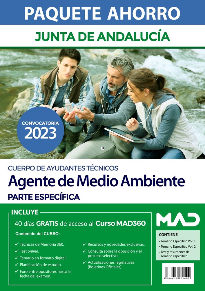 PAQUETE AHORRO CUERPO DE AYUDANTES TECNICOS AGENTE DE MEDIO AMBIE, de AA VV | portada del libro