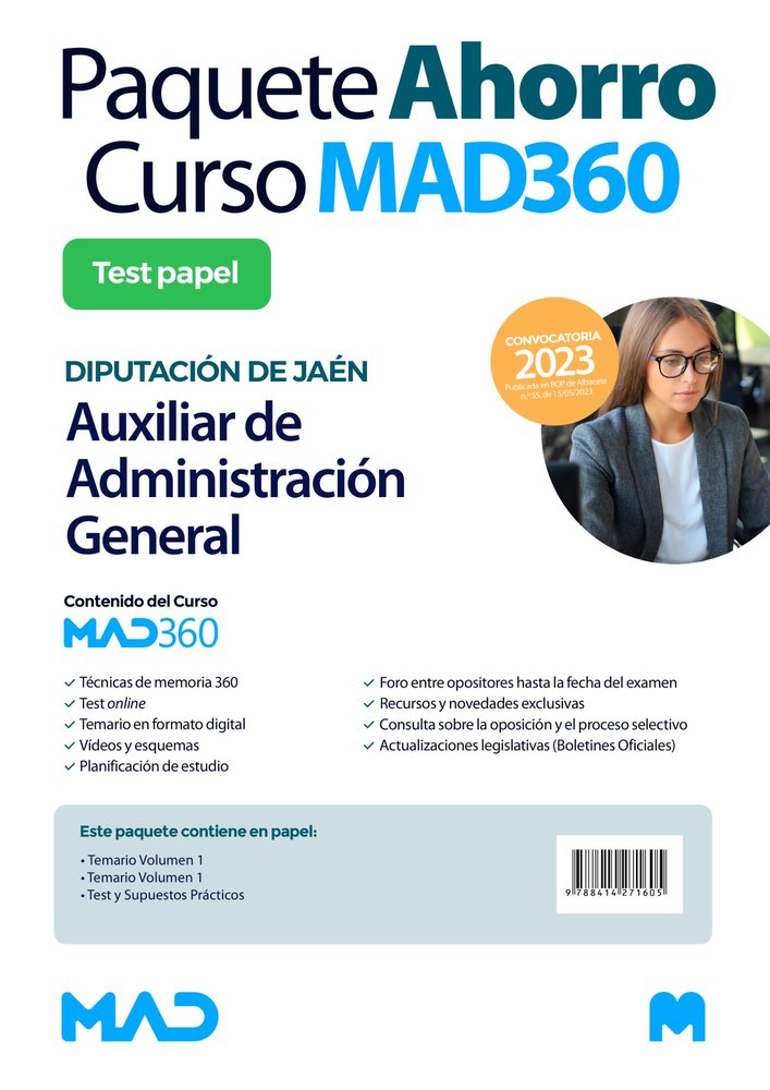 PAQUETE AHORRO LIBRERIA CURSO MAD360 Y LIBROS PAPEL AUXILI, de USERO LOPEZ | portada del libro