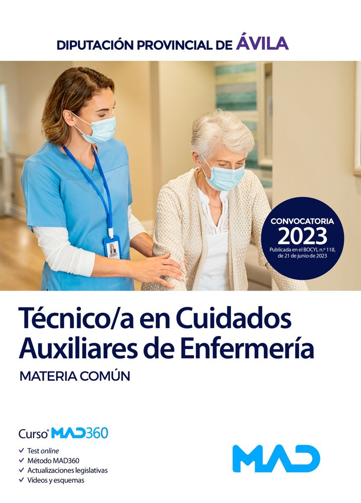 TECNICO/A CUIDADOS AUXILIARES ENFERMERIA AVILA COMUN, de PONCE MARTINEZ | portada del libro