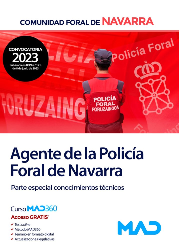AGENTE POLICIA FORAL NAVARRA PARTE ESPECIAL CONOCIMIENTOS T, de TOJEIRO ALCALA | portada del libro