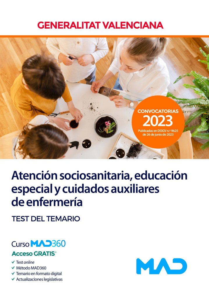 ATENCION SOCIOSANITARIA EDUCACION ESPECIAL Y CUIDADOS AUXILIARES, de VVAA | portada del libro