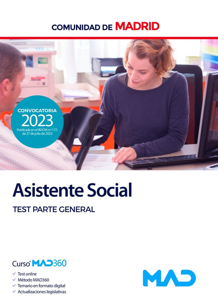 ASISTENTE SOCIAL TEST PARTE GENERAL, de VV.AA. | portada del libro