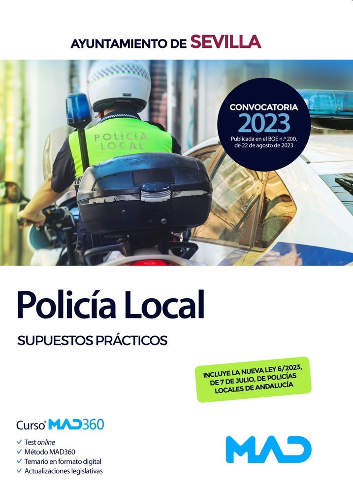 POLICIA LOCAL SUPUESTOS PRACTICOS AYUNTAMIENTO DE SEVILLA | portada del libro