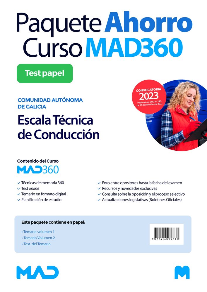 PAQUETE AHORRO LIBRERIA CURSO MAD360 Y LIBROS PAPEL ESCALA, de CAYETANO RODRIGUEZ | portada del libro