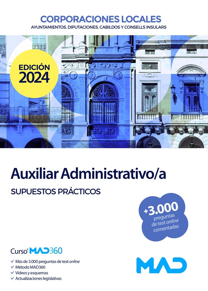 AUXILIAR ADMINISTRATIVO SUPUESTOS PRACTICOS (2023-2024) | portada del libro