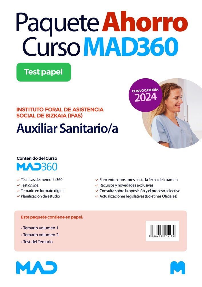 PAQUETE AHORRO LIBRERIA CURSO MAD360 Y LIBROS PAPEL AUXILI, de ANDRADES ROMERO | portada del libro