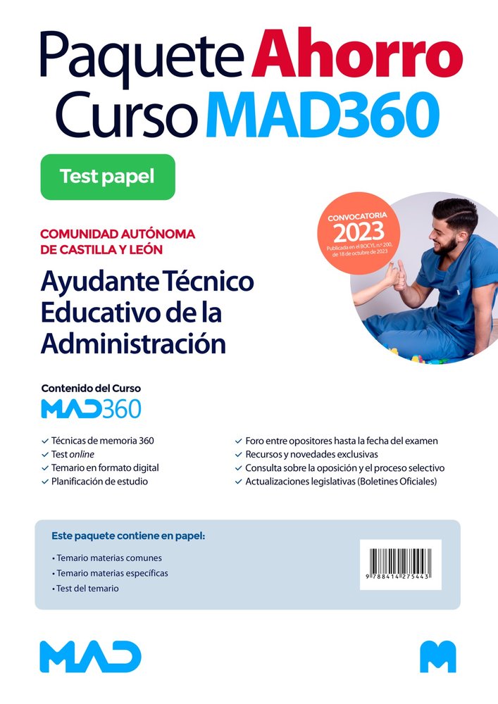 PAQUETE AHORRO CURSO MAD360 + LIBROS PAPEL OPOSICIONES AYUDA, de SOUTO FERNANDEZ | portada del libro