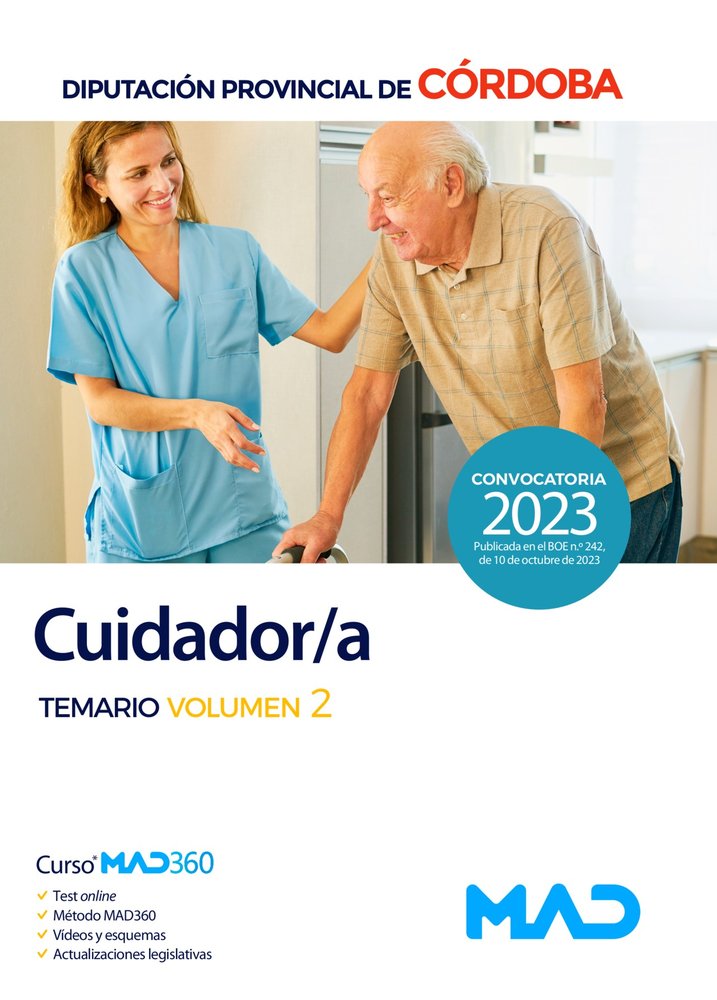 CUIDADOR/A TEMARIO VOLUMEN 2 DIPUTACION PROVINCIAL CORDOBA | portada del libro