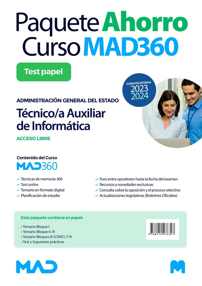 OPOSICIONES TECNICO/A AUXILIAR INFORMATICA DE LA ADMINIST, de RACERO MONTES | portada del libro