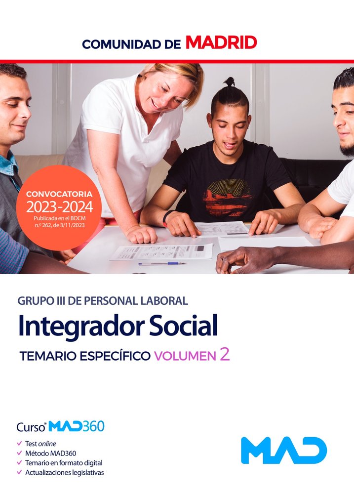 INTEGRADOR SOCIAL GRUPO III TEMARIO ESPECIFICO VOL 2 MADRID | portada del libro