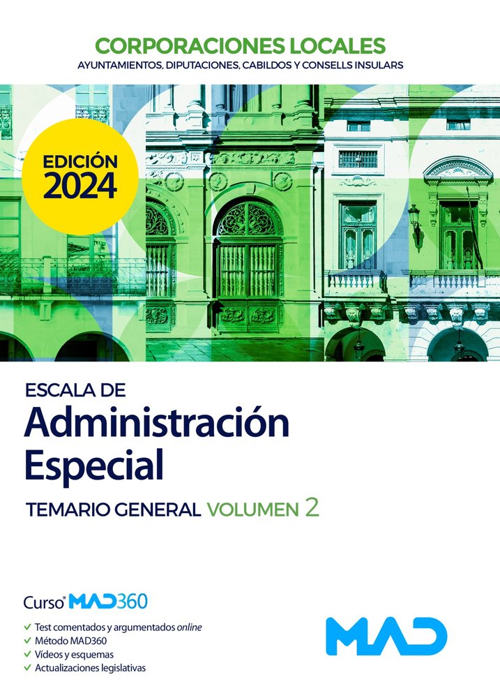 ESCALA ADMINISTRACION ESPECIAL AYUNTAMIENTO DIPUTACION 2 Y O | portada del libro