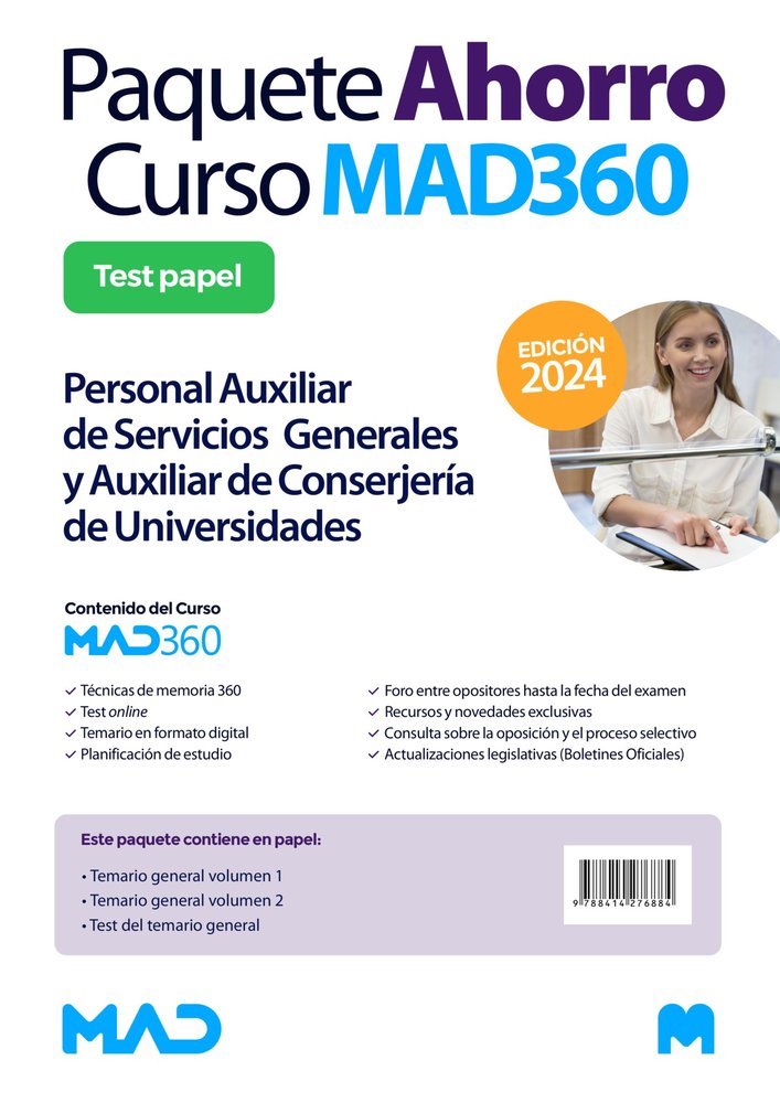 OPOSICIONES PERSONAL AUXILIAR SERVICIO GENERAL Y AUXIL, de JIMENO MOLINS | portada del libro