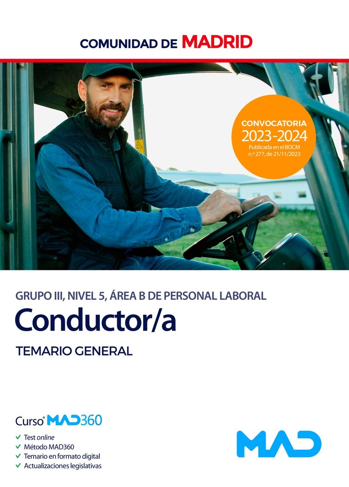 CONDUCTOR GRUPO III NIVEL 5 AREA B DE PERSONAL LABORAL TEMAR | portada del libro