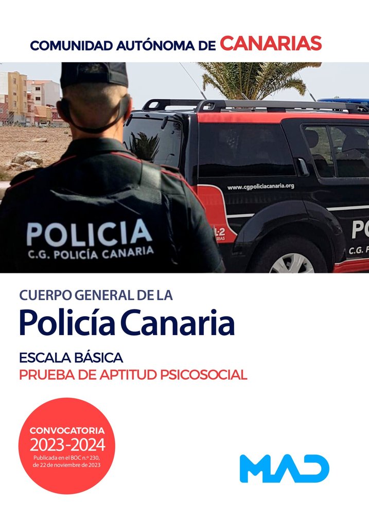 024 ACT.PSICOSOCIAL POLICIA CANARIA ESCALA BASICA PRUEBA ACTITUD | portada del libro