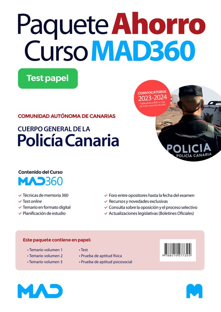 OPOSICIONES CUERPO GENERAL POLICIA CANARIA ESCALA BASICA, de LOPEZ RUANO | portada del libro