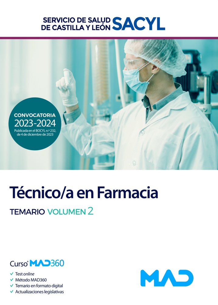 TECNICO/A FARMACIA SERVICIO SALUD CASTILLA Y LEON, de GARCIA BERMEJO | portada del libro