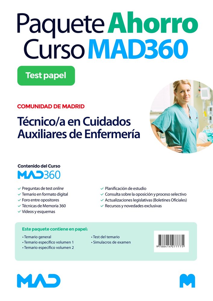 OPOSICIONES TECNICO/A CUIDADO AUXILIAR ENFERMERIA D, de GIL RAMOS | portada del libro