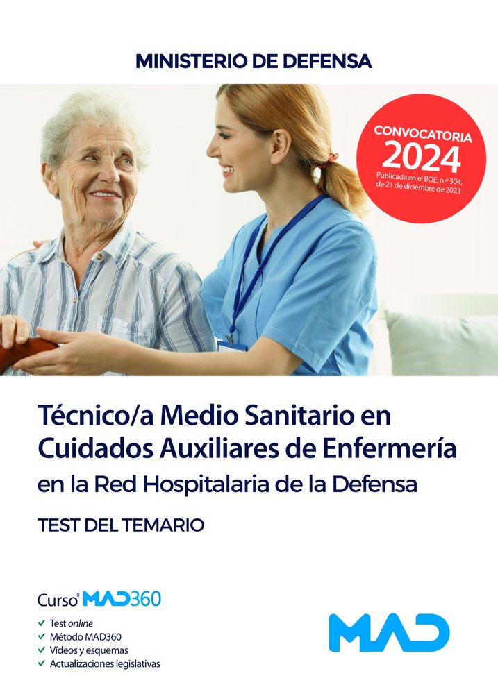 TECNICO MEDIO SANITARIO EN CUIDADOS AUXILIARES DE ENFERMERIA EN LA RED HOSPITALA | portada del libro