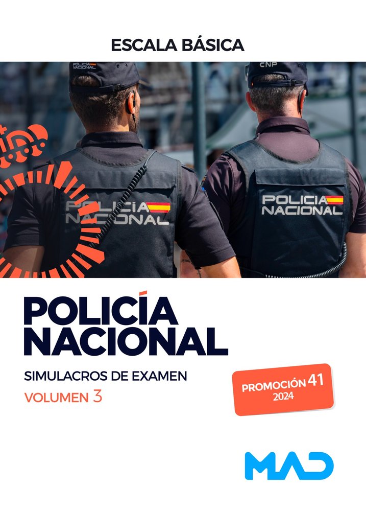 POLICIA NACIONAL ESCALA BASICA PROMOCION 41 SIMULACROS 3 EX | portada del libro