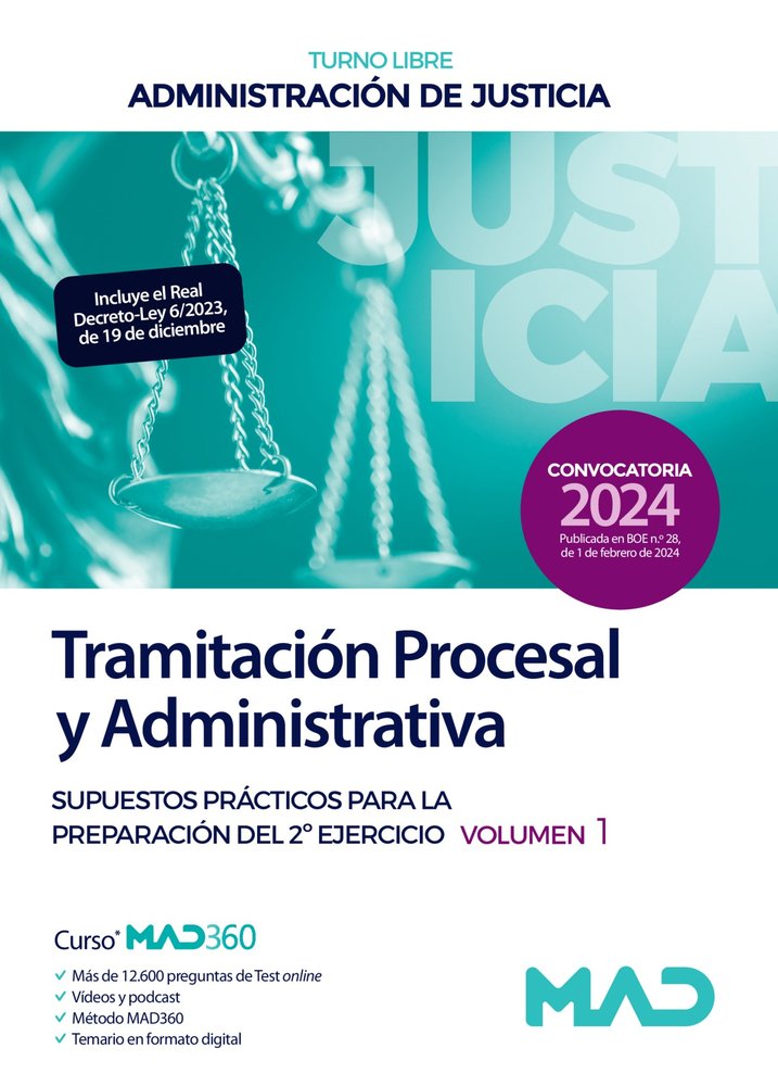 CUERPO DE TRAMITACION PROCESAL Y ADMINISTRATIVA (TURNO LIBRE) ADM, de VV.AA | portada del libro