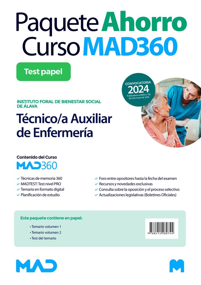 OPOSICIONES TECNICO/A AUXILIAR ENFERMERIA DEL INSTITUTO F, de ANDRADES ROMERO | portada del libro