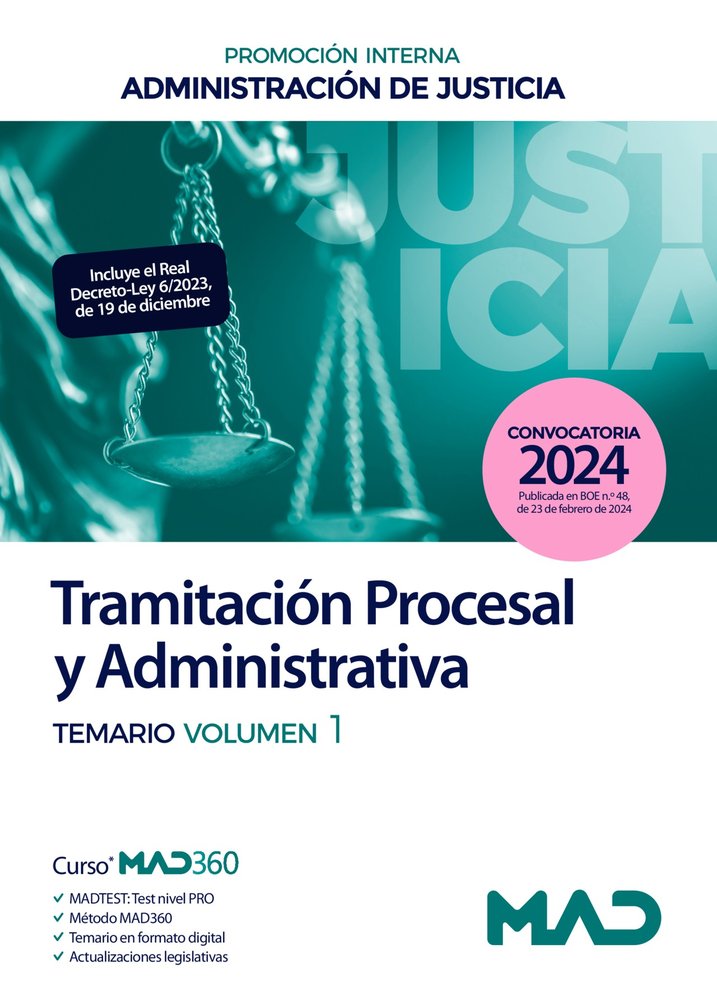 CUERPO TRAMITACION PROCESAL Y ADMINISTRATIVA PROMOCION I, de RODRIGUEZ RIVERA | portada del libro