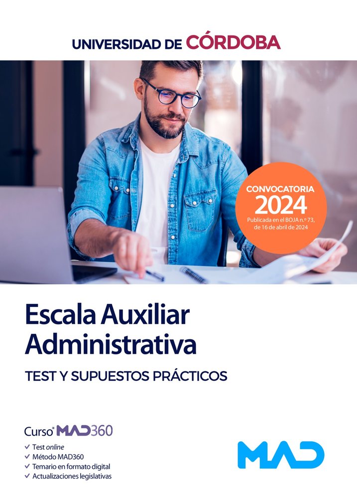 ESCALA AUXILIAR ADMINISTRATIVA UNIVERSIDAD CORDOBA, de RODRIGUEZ RIVERA | portada del libro