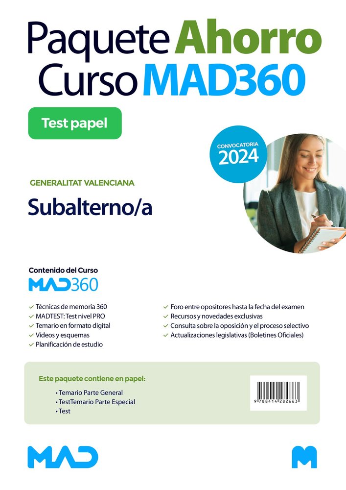 OPOSICIONES SUBALTERNO/A DE LA GENERALITAT VALENCIANA. PAQUETE AHORRO DE LIBROS, de USERO LOPEZ | portada del libro